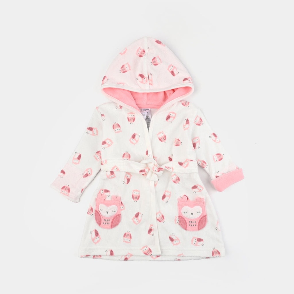 Carter’s Pink Owl infant bathrobe size 0-9mths